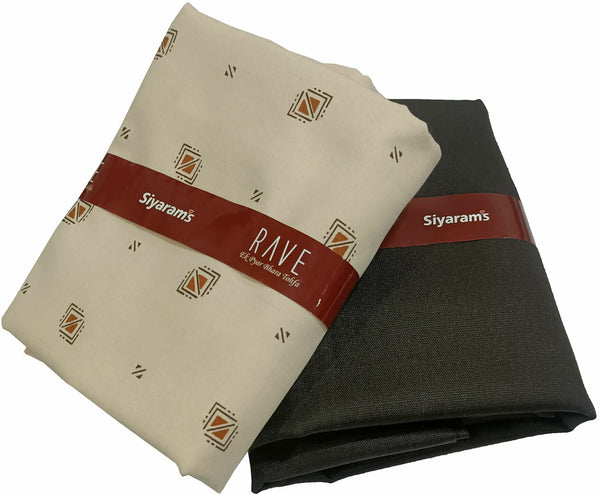 Siyaram"s Cotton Blend Printed Shirt & Trouser Fabric