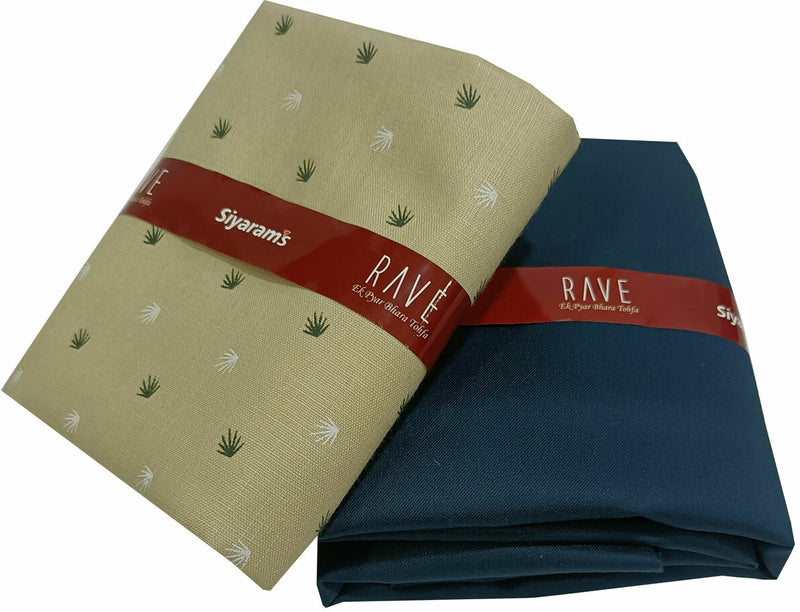 Siyaram"s Cotton Blend Printed Shirt & Trouser Fabric