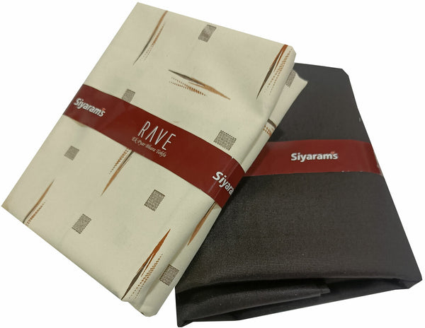 Siyaram"s Cotton Blend Printed Shirt & Trouser Fabric