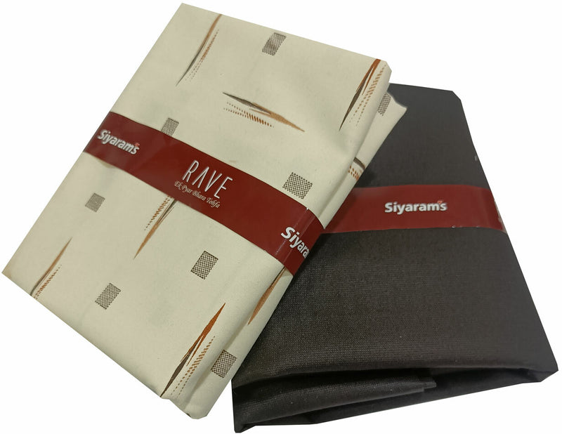 Siyaram"s Cotton Blend Printed Shirt & Trouser Fabric