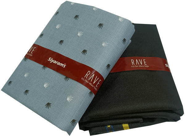 Siyaram"s Cotton Blend Printed Shirt & Trouser Fabric