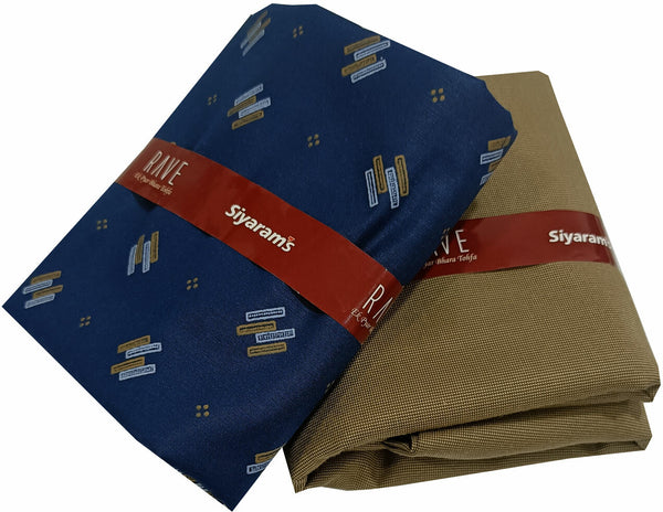 Siyaram"s Cotton Blend Printed Shirt & Trouser Fabric