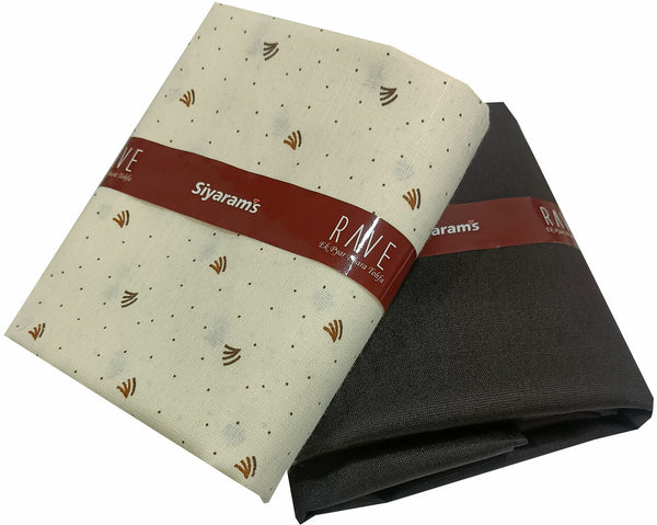 Siyaram"s Cotton Blend Printed Shirt & Trouser Fabric