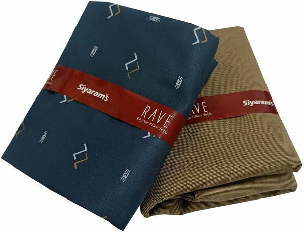 Siyaram"s Cotton Blend Printed Shirt & Trouser Fabric