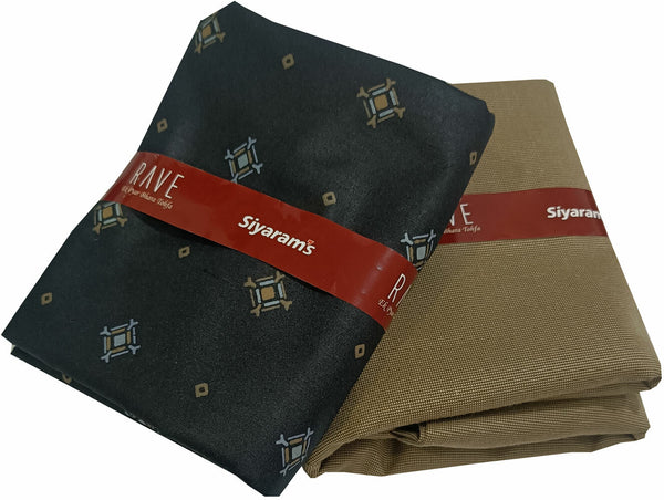 Siyaram"s Cotton Blend Printed Shirt & Trouser Fabric