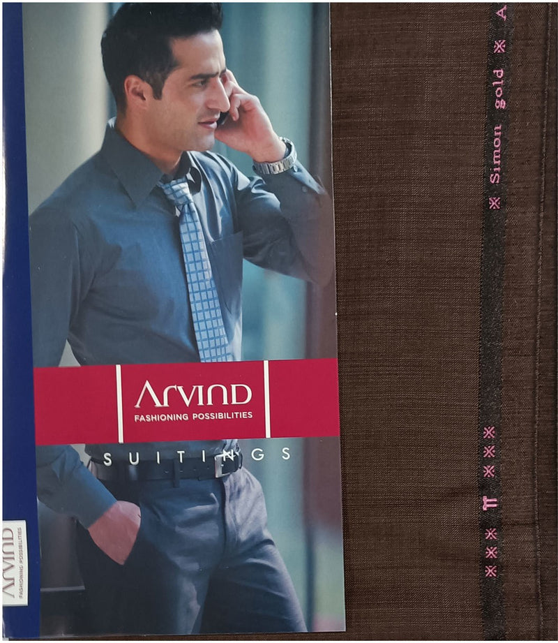 Arvind Polycotton Self Design Trouser Fabric