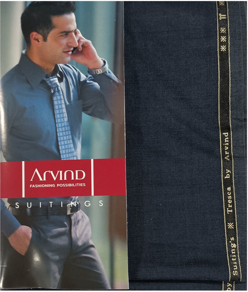 Arvind Polycotton Solid Trouser Fabric