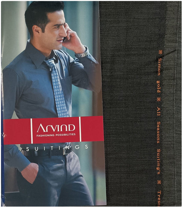 Arvind Polycotton Solid Trouser Fabric