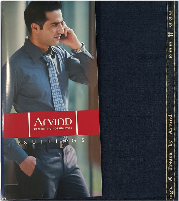 Arvind Polycotton Solid Trouser Fabric