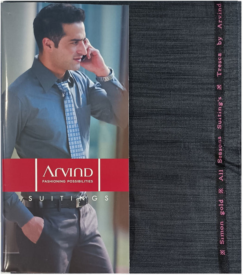 Arvind Polycotton Solid Trouser Fabric