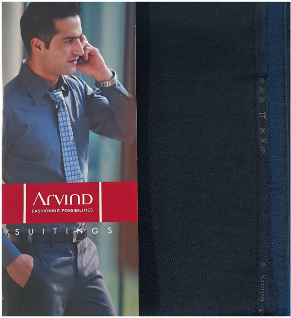 Arvind Polycotton Solid Trouser Fabric