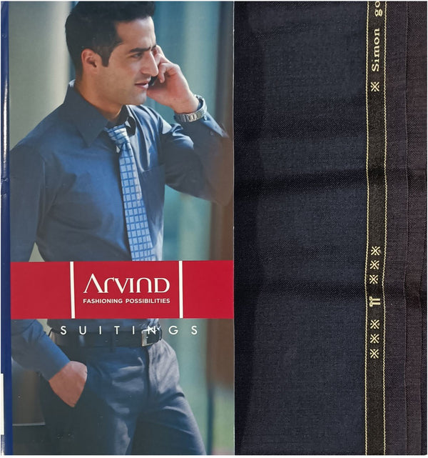 Arvind Polycotton Solid Trouser Fabric