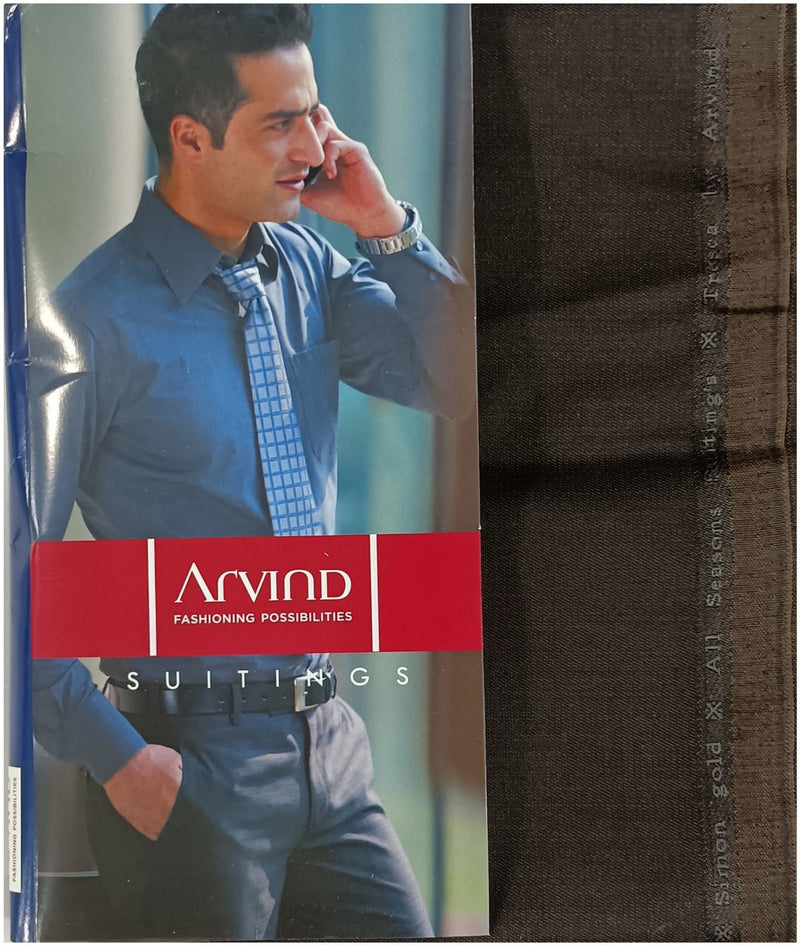 Arvind Polycotton Self Design Trouser Fabric