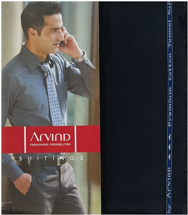 Arvind Polycotton Solid Trouser Fabric